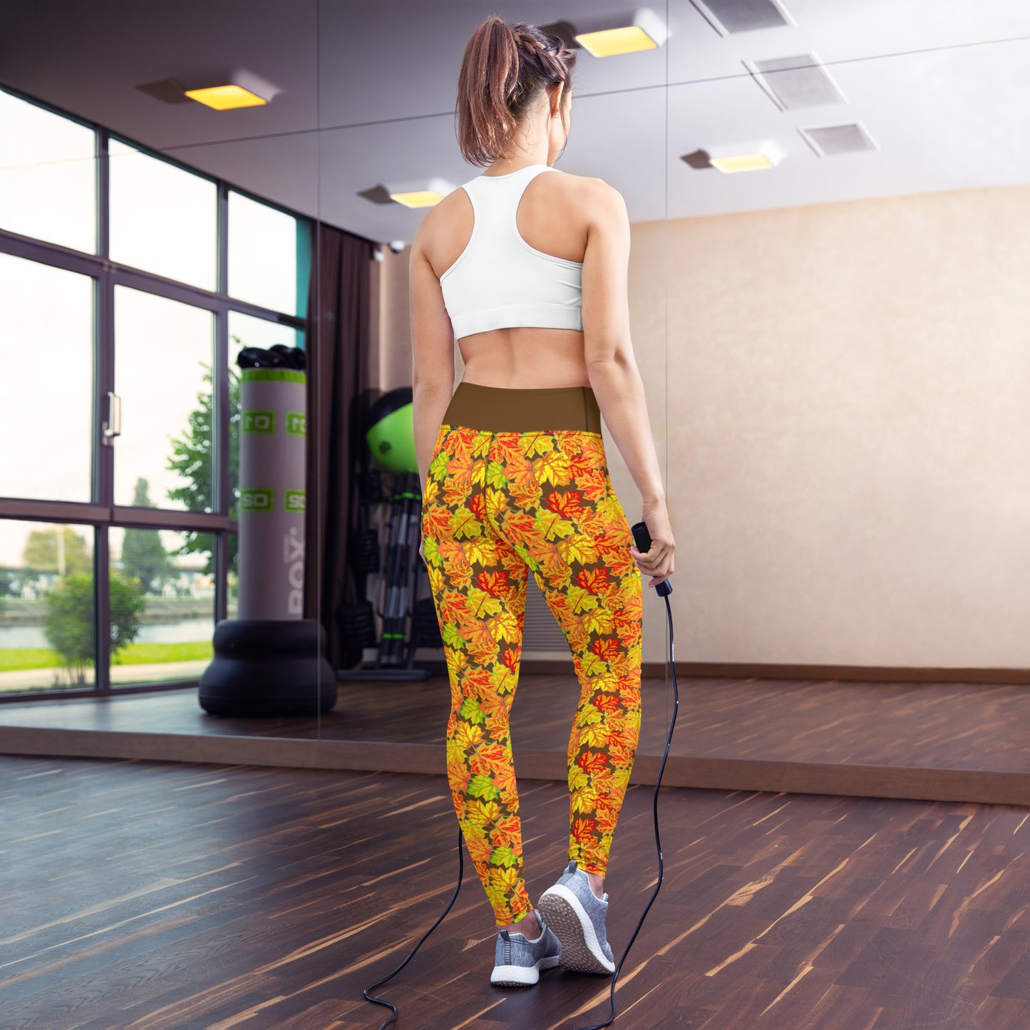 Fallen Fall Leaves Yoga Leggings