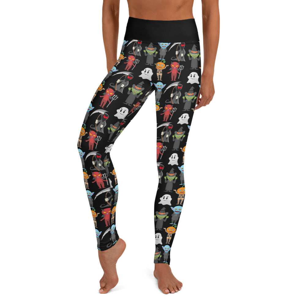 Cute Monster Mash Yoga Leggings