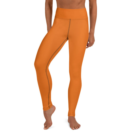 Solid Orange Yoga Leggings