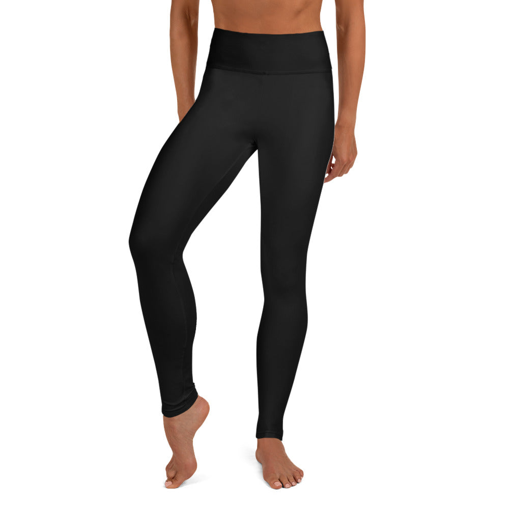 Solid Halloween Black Yoga Leggings