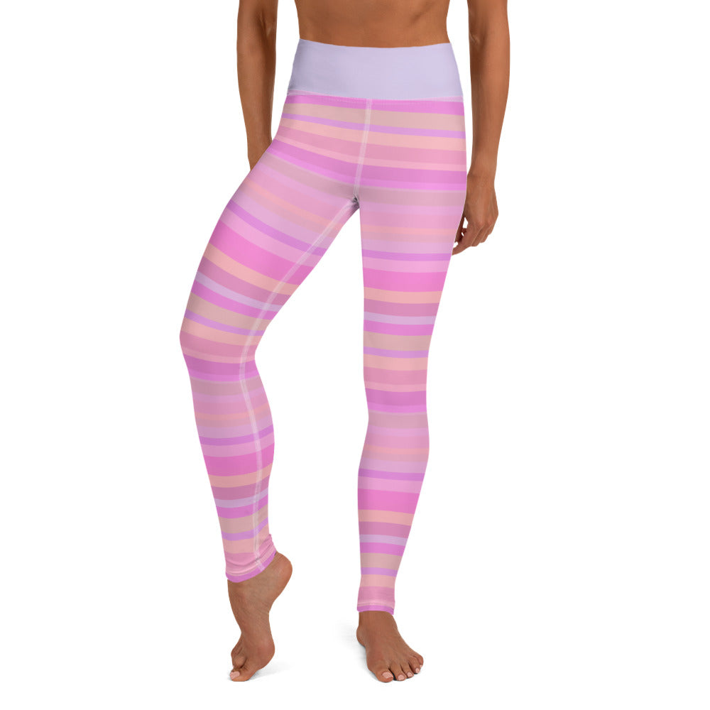 Pastel Pinstripes Yoga Leggings