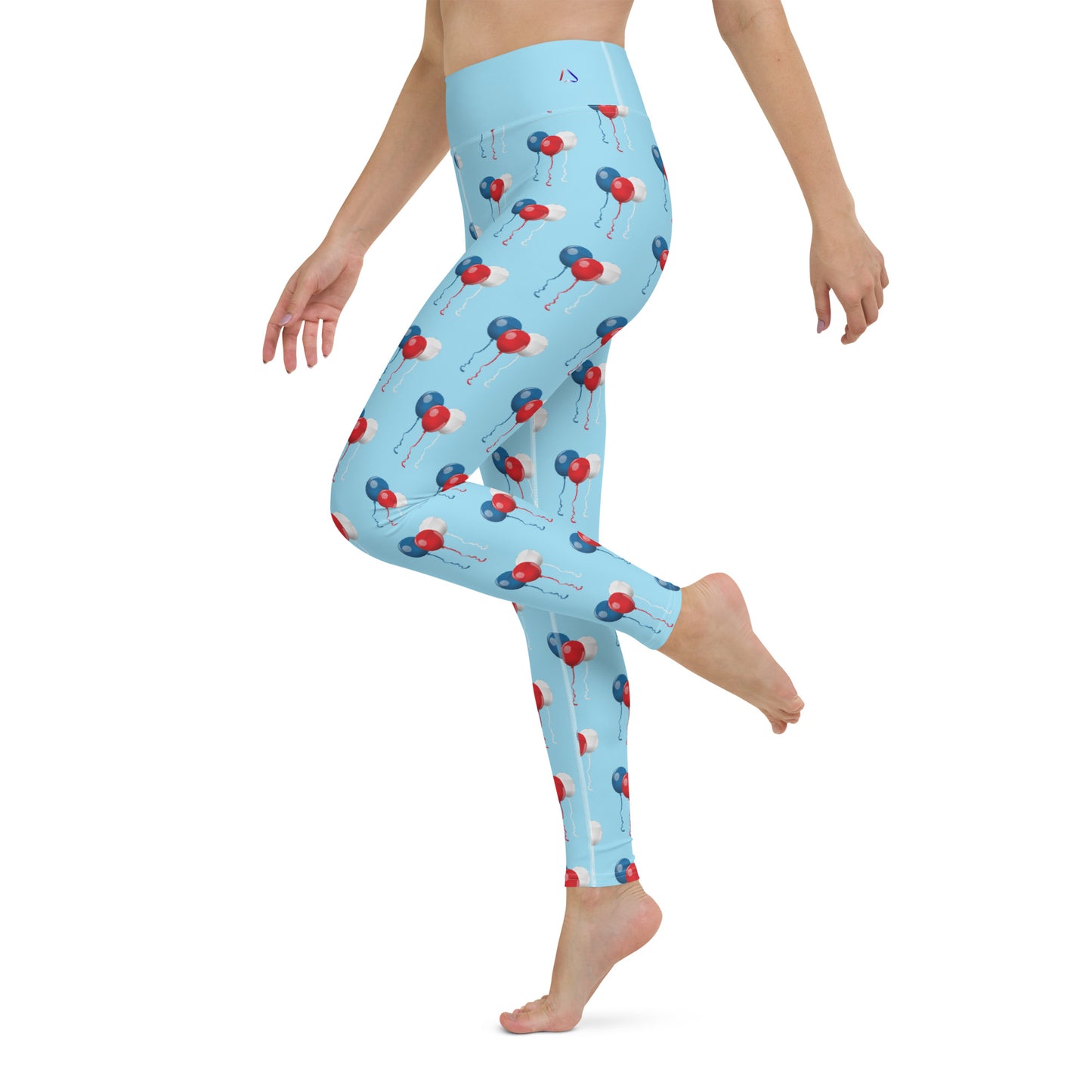 Red White & Balloon Yoga Leggings