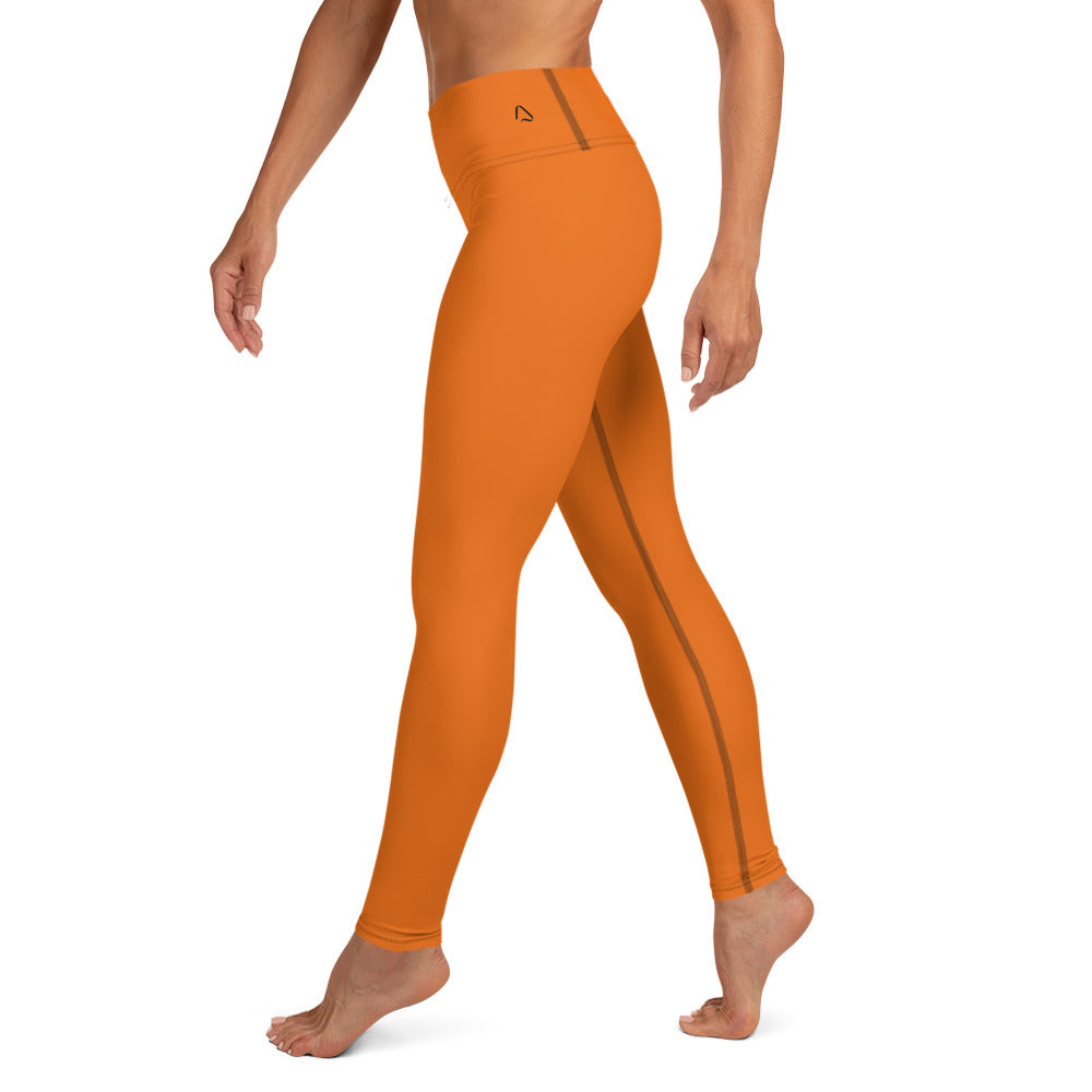 Solid Orange Yoga Leggings