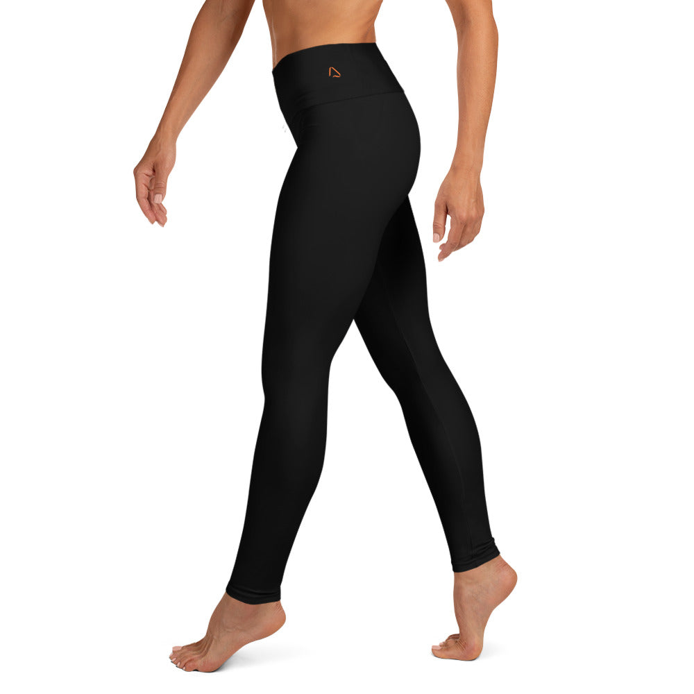 Solid Halloween Black Yoga Leggings