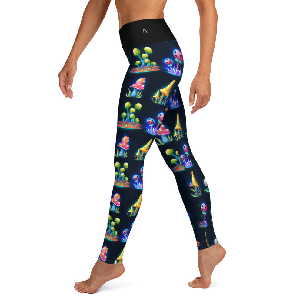 Magic Mushrooms Yoga Leggings