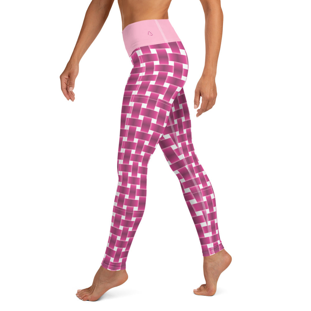 Pretty in Pink Plaid Yoga Leggings