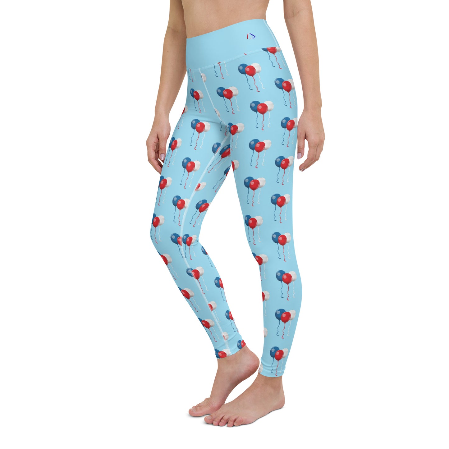 Red White & Balloon Yoga Leggings