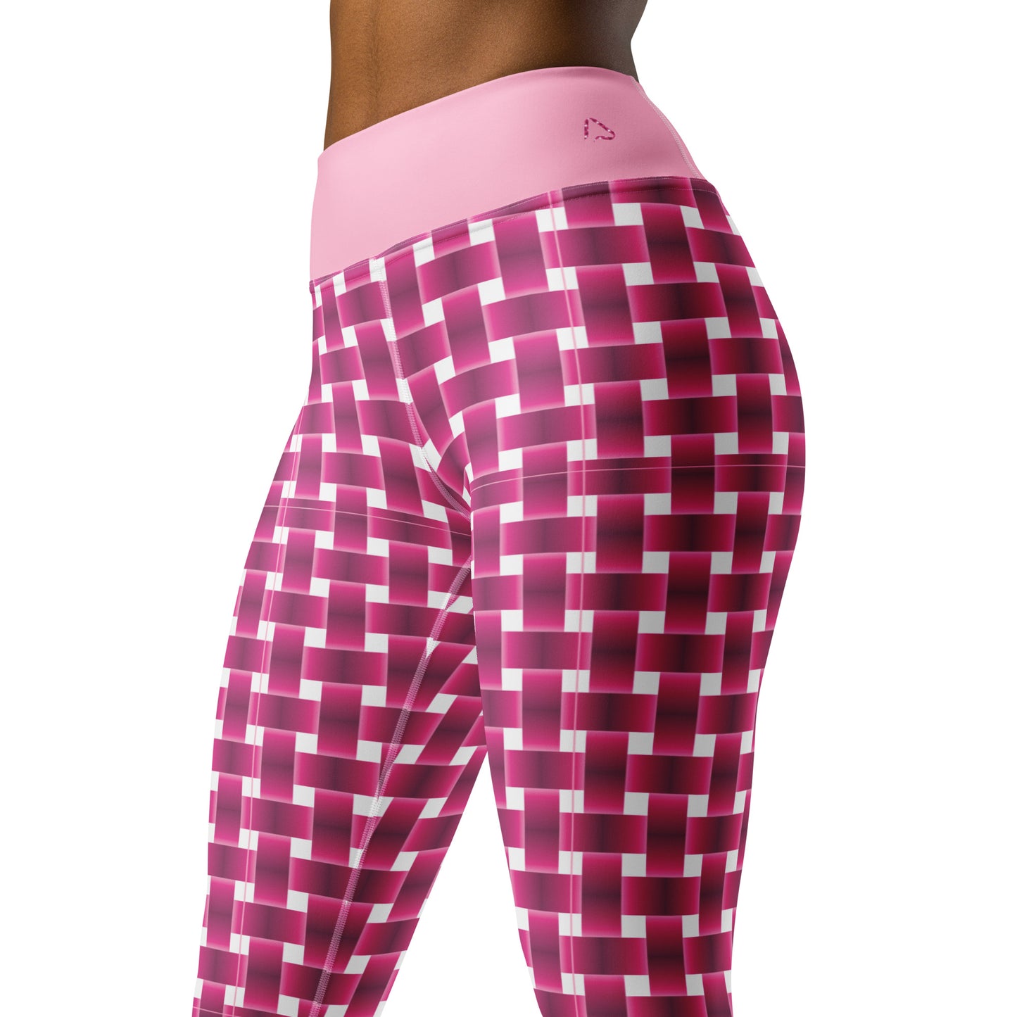 Pretty in Pink Plaid Yoga Leggings