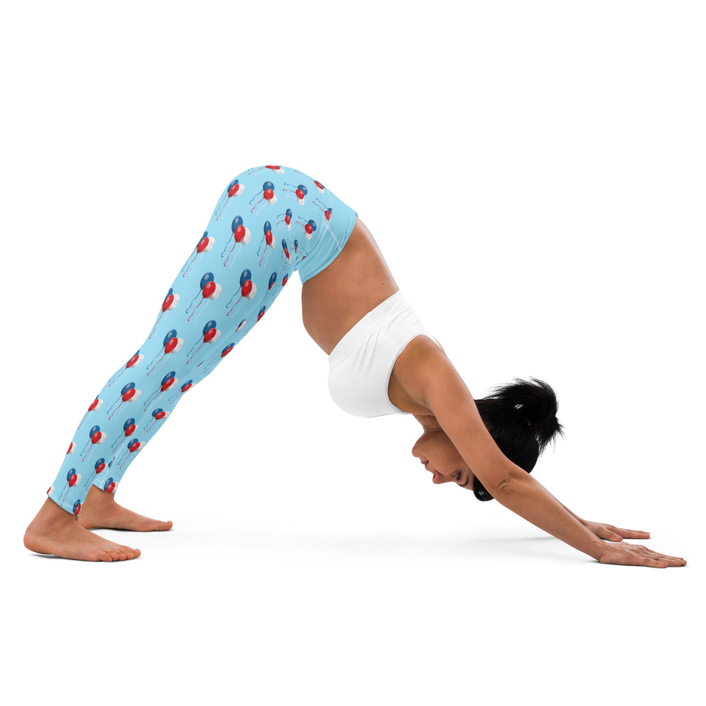 Red White & Balloon Yoga Leggings