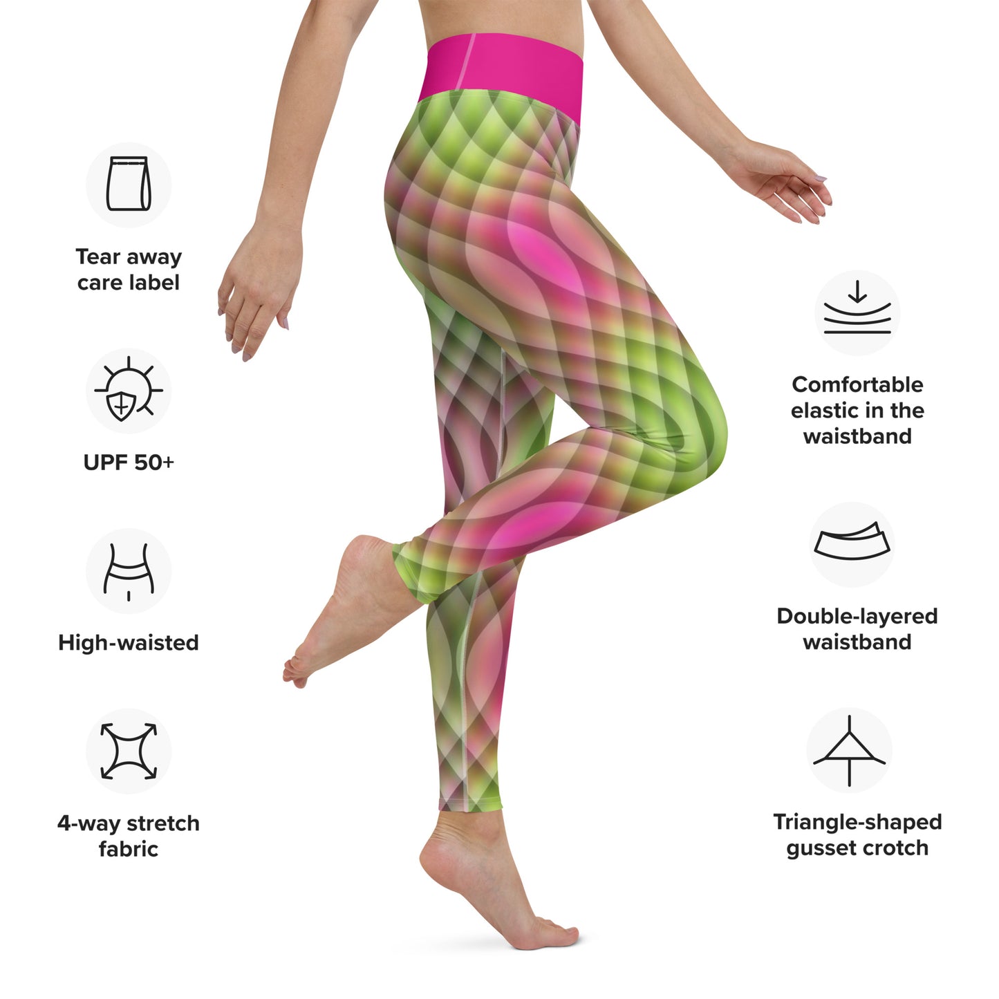 Watermelon Kaleidoscope Yoga Leggings