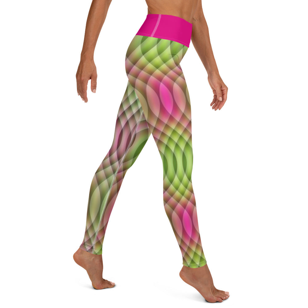 Watermelon Kaleidoscope Yoga Leggings