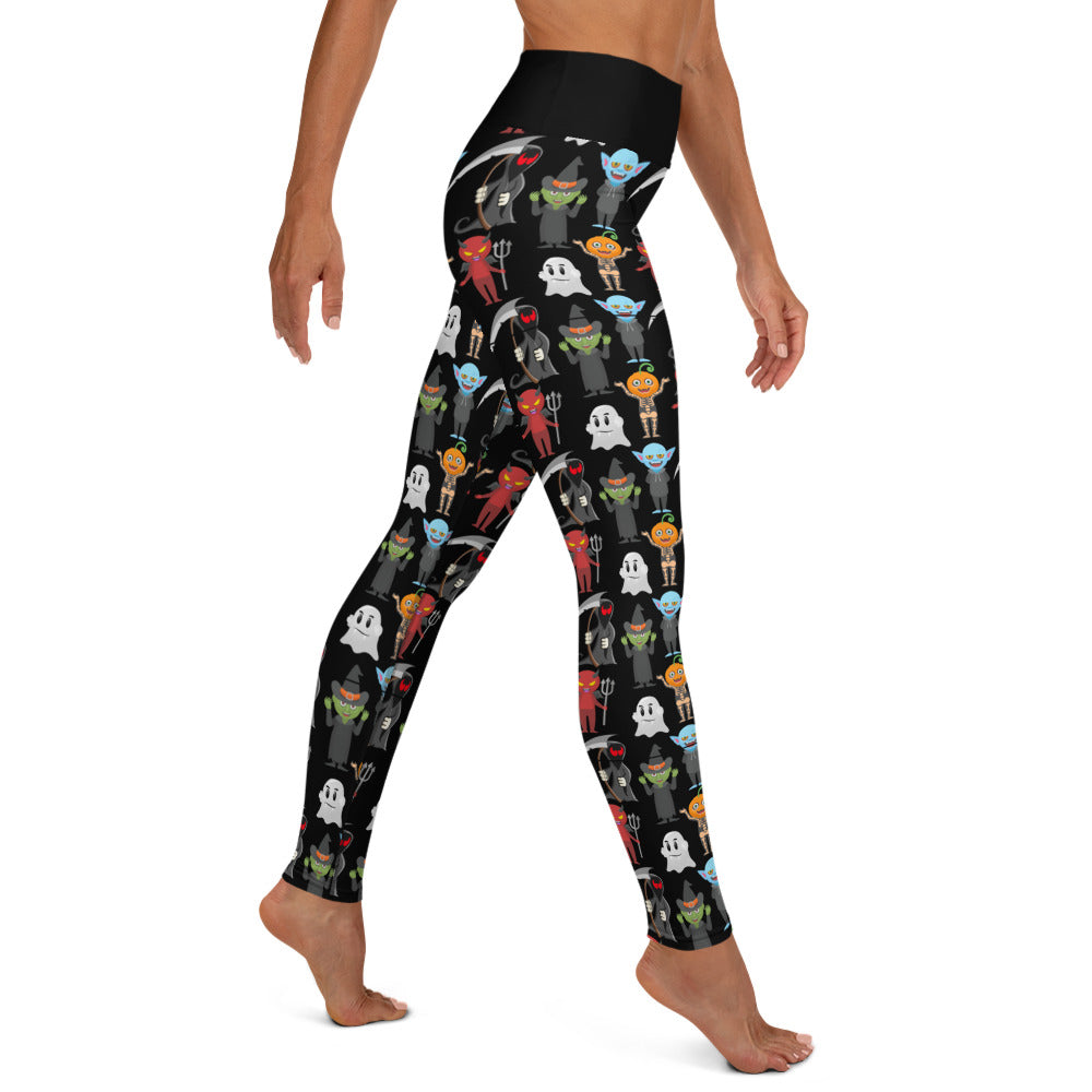 Cute Monster Mash Yoga Leggings