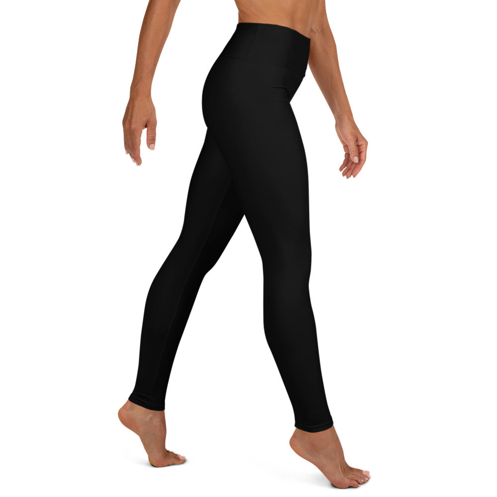 Solid Halloween Black Yoga Leggings