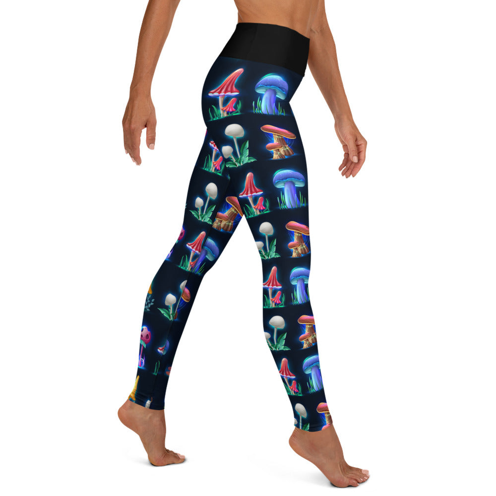 Magic Mushrooms Yoga Leggings