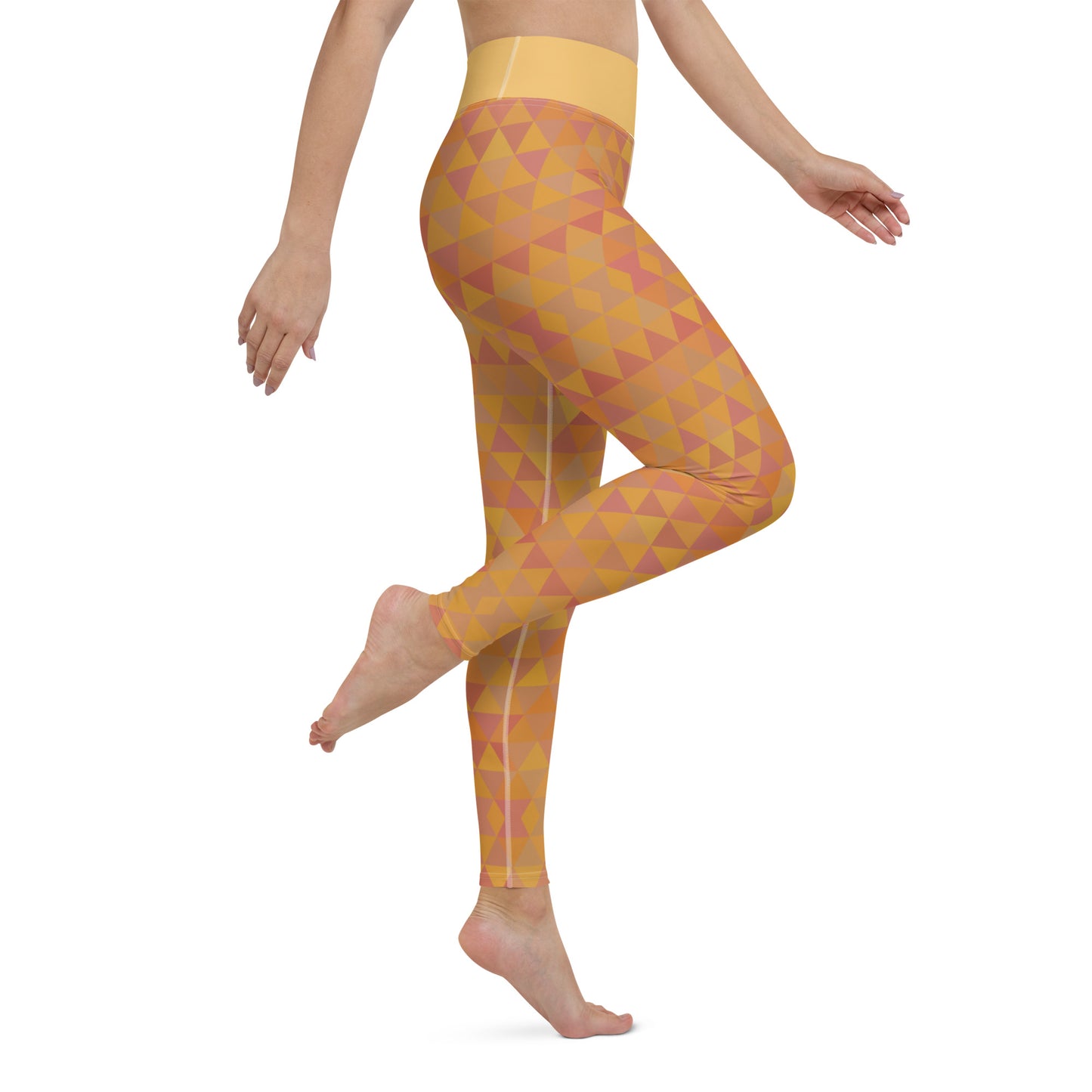 Inspiring Pumpkin Spice Isosceles Yoga Leggings