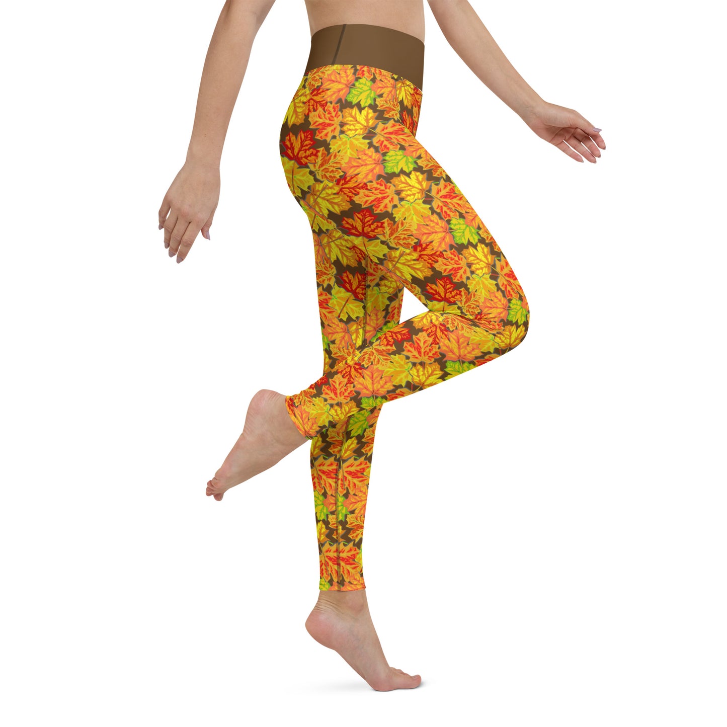 Fallen Fall Leaves Yoga Leggings