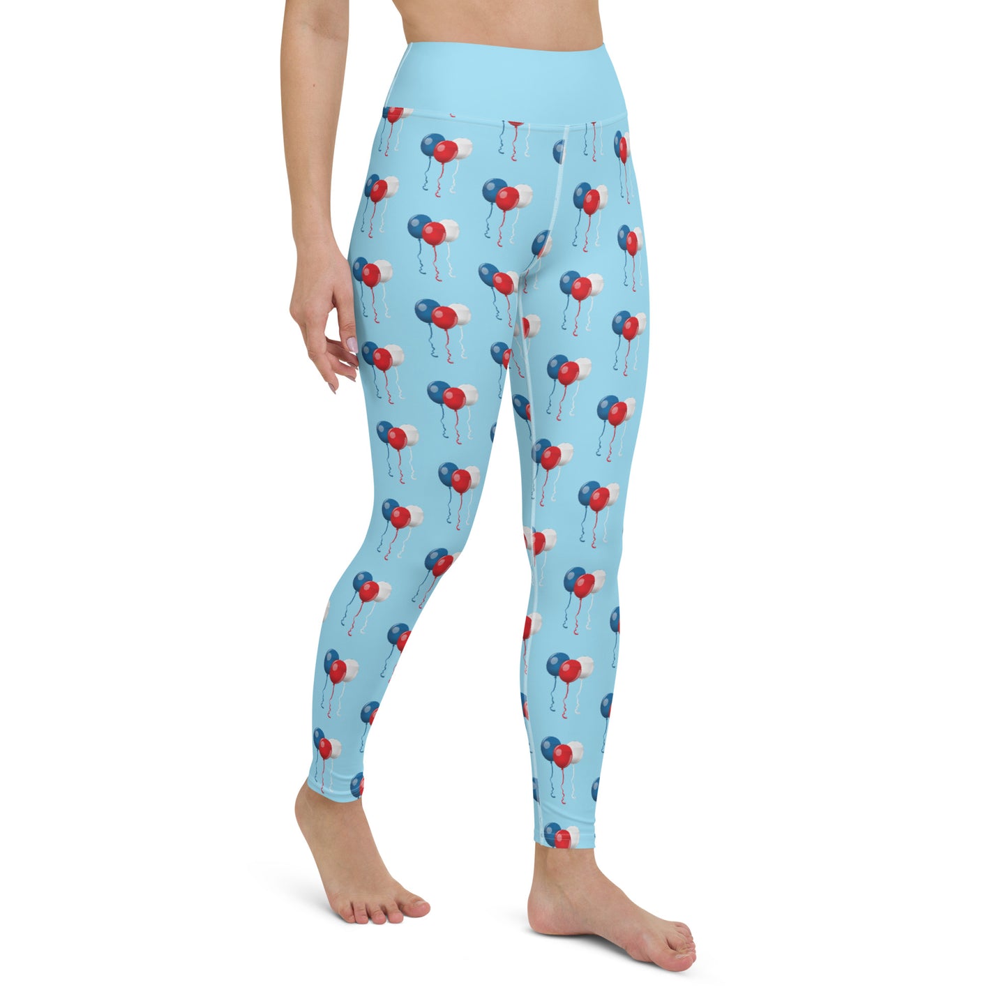 Red White & Balloon Yoga Leggings