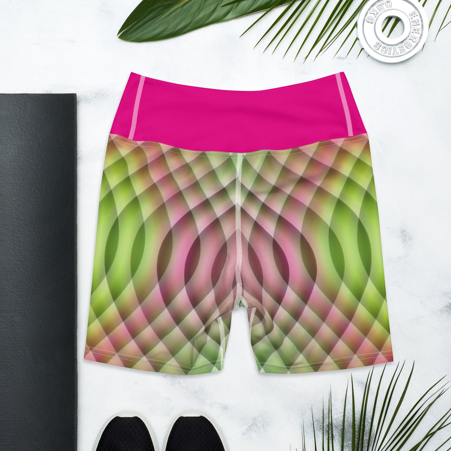 Watermelon Kaleidoscope Yoga Shorts