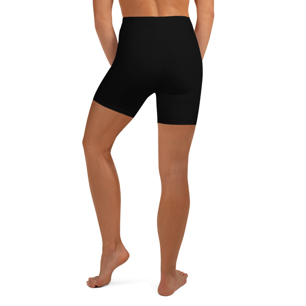 Solid Halloween Black Yoga Shorts