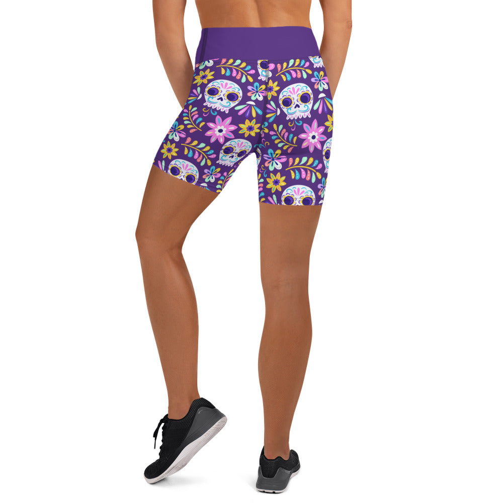 Dia de los Muertos Yoga Shorts