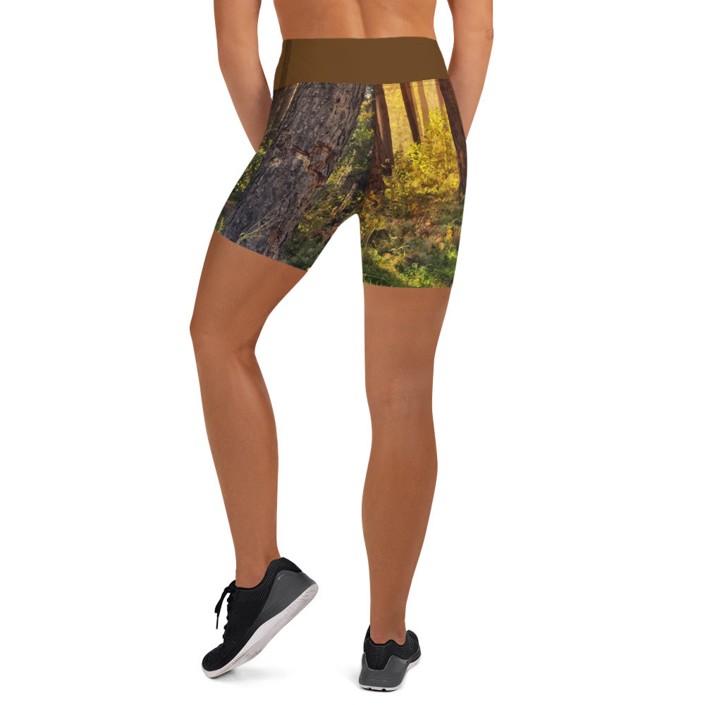 If a Tree Falls in the Forest Yoga Shorts