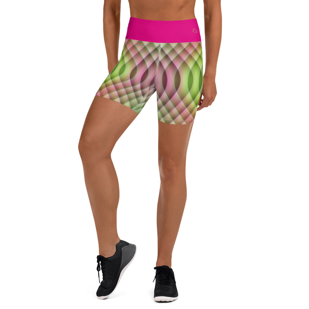 Watermelon Kaleidoscope Yoga Shorts