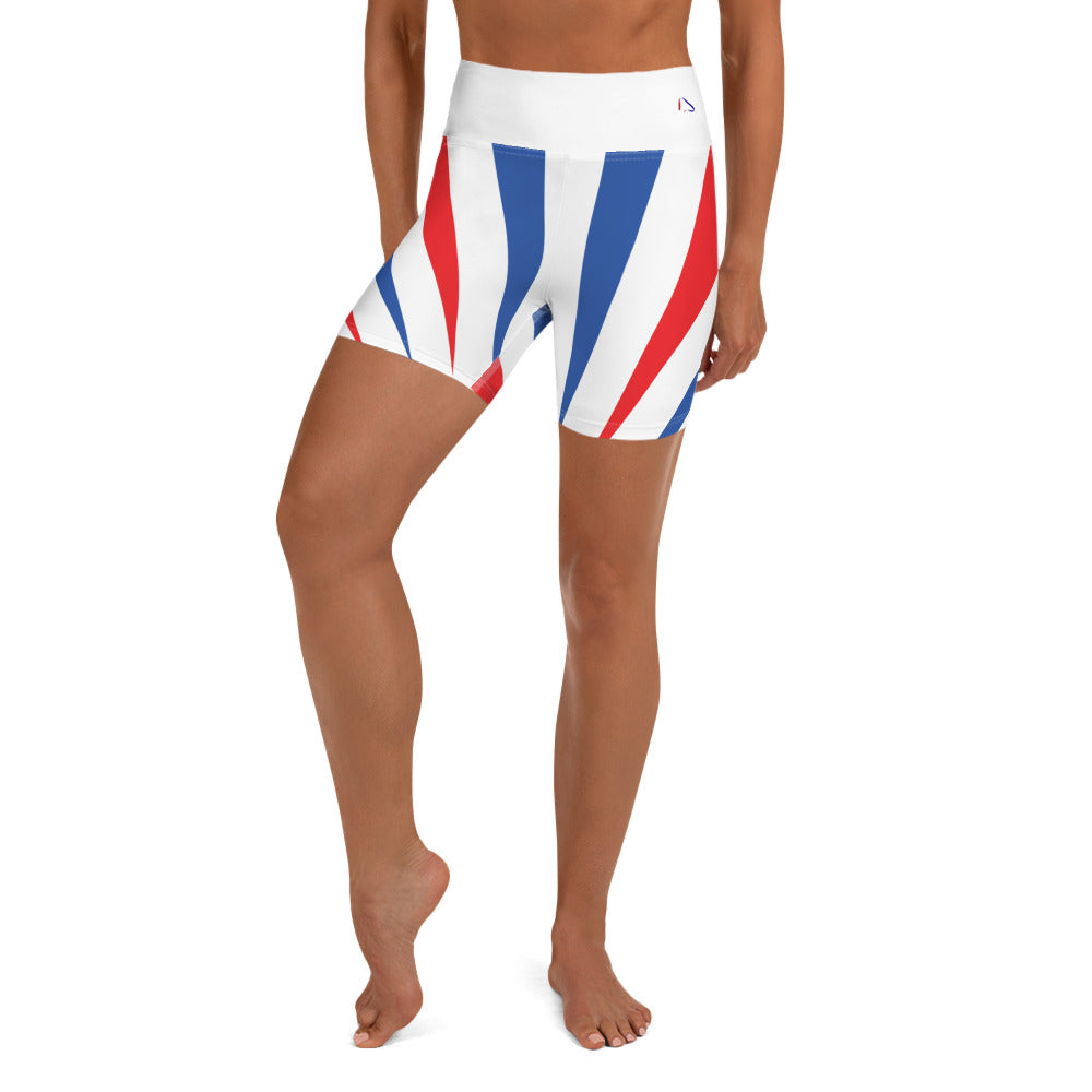 Red White & Boom Yoga Shorts