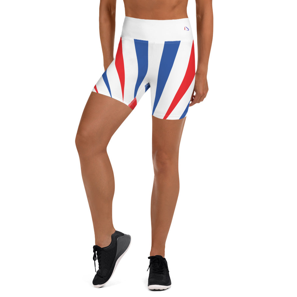 Red White & Boom Yoga Shorts