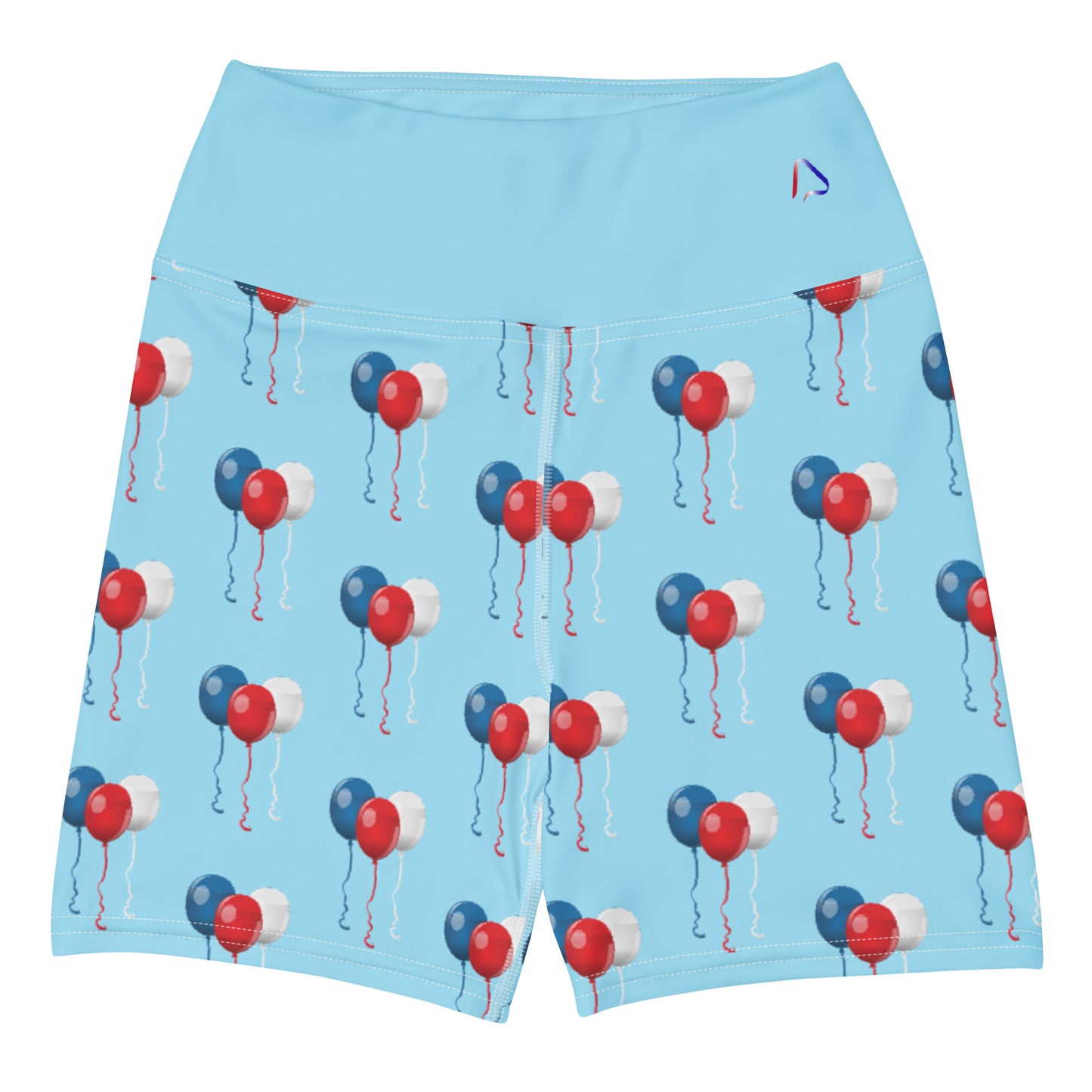 Red White & Balloon Yoga Shorts