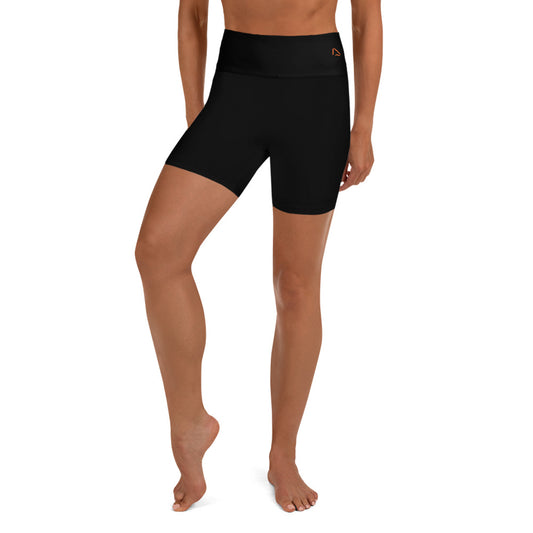 Solid Halloween Black Yoga Shorts