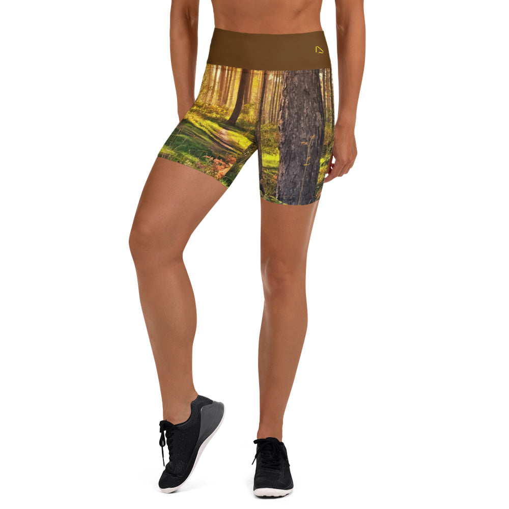 If a Tree Falls in the Forest Yoga Shorts