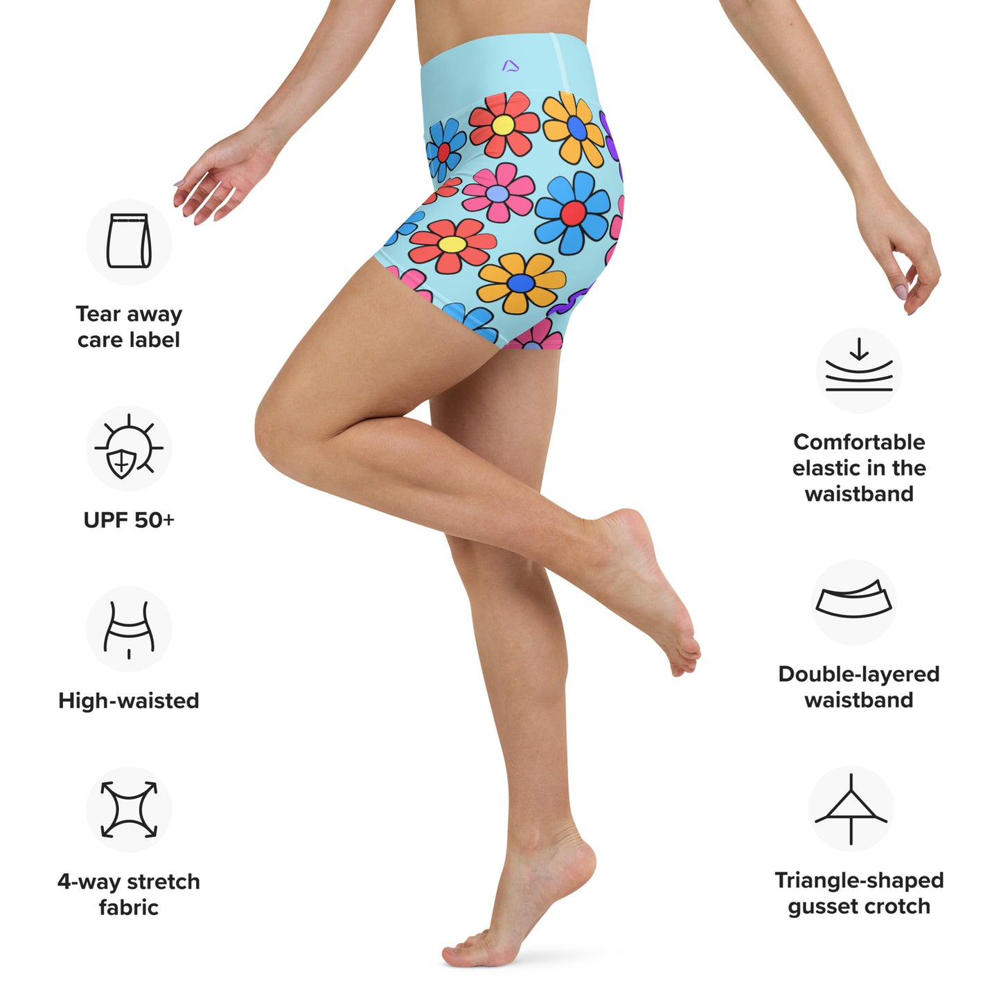 Dazzling Daisies Yoga Shorts