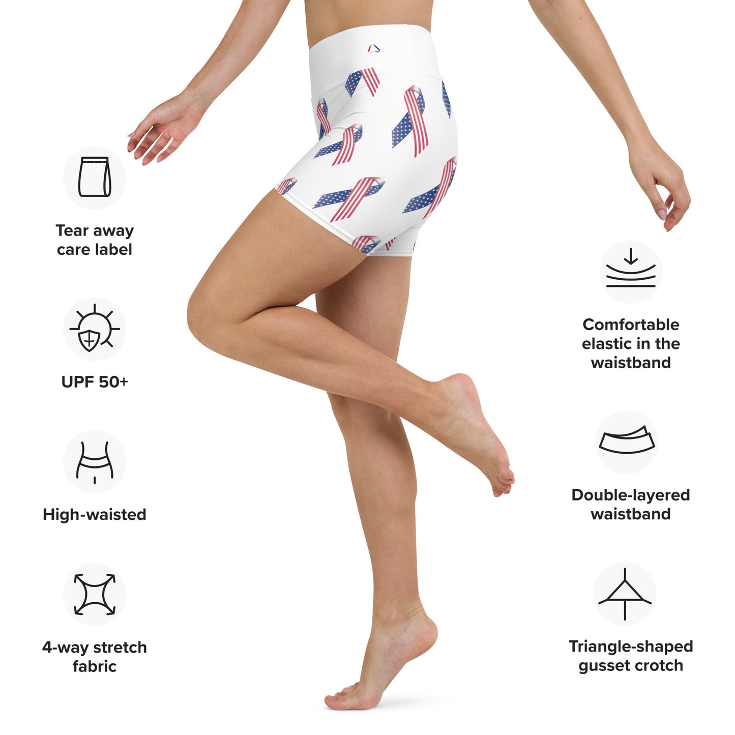 4th of July Yoga Shorts