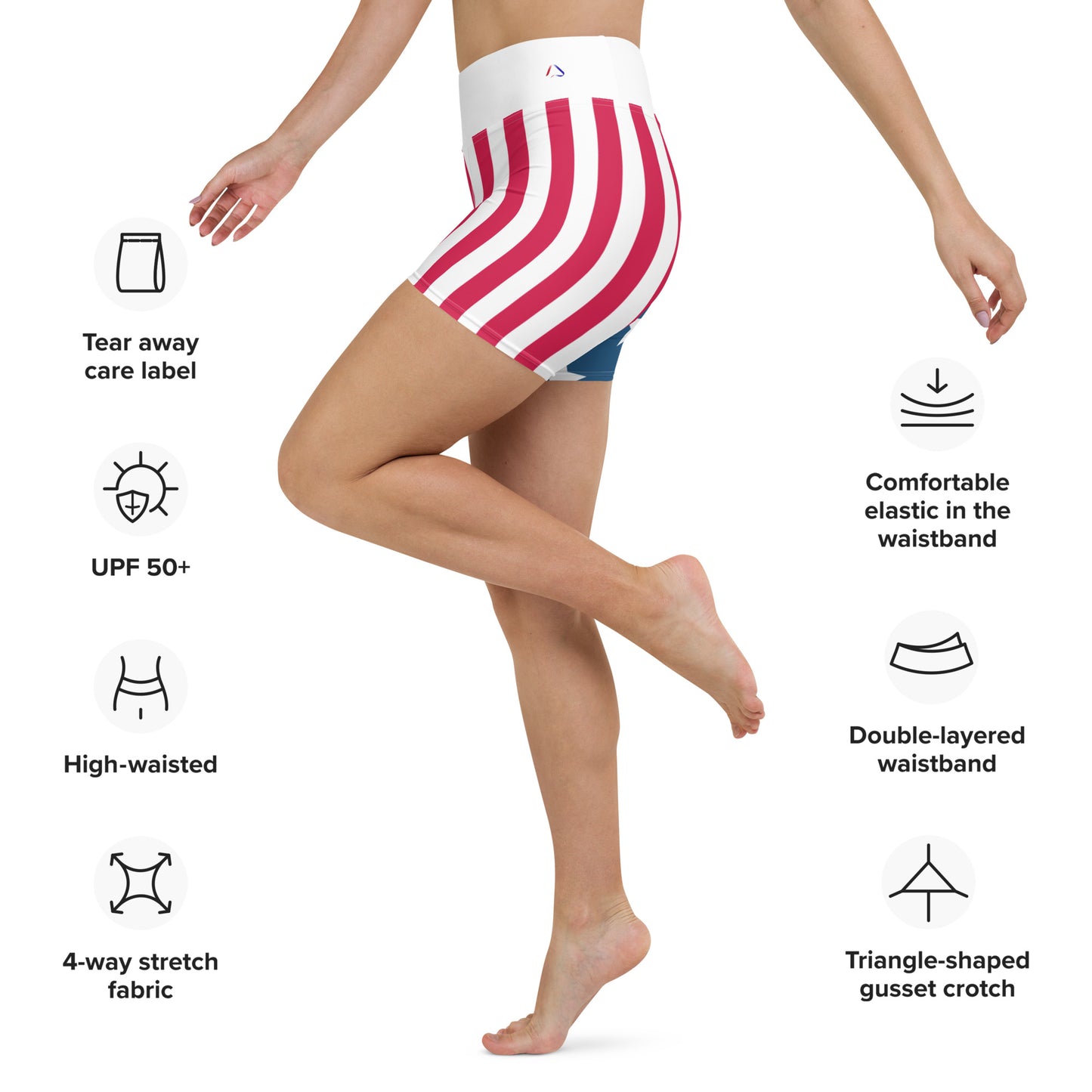 Starts & Stripes Yoga Shorts