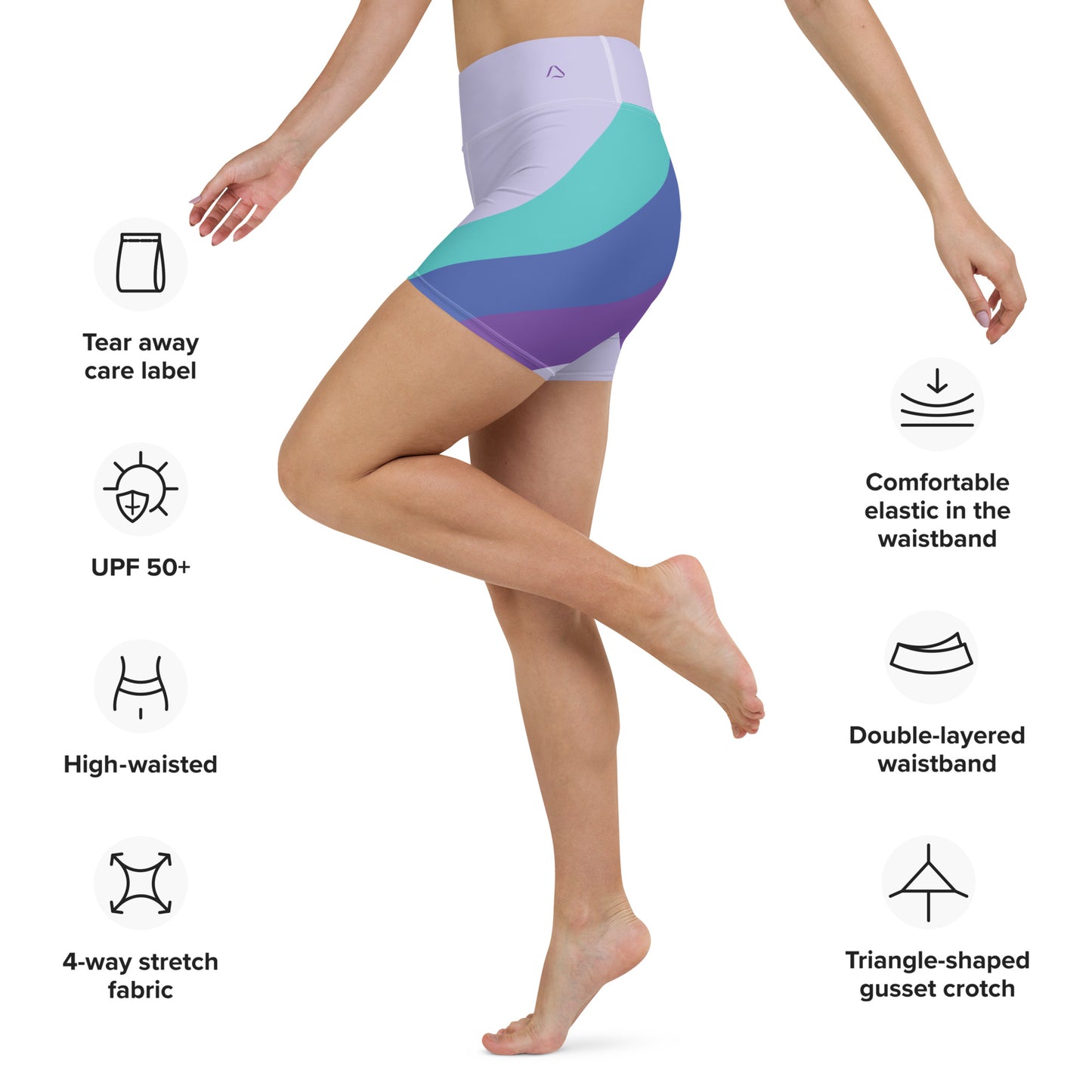 Summer Evening Sky Yoga Shorts