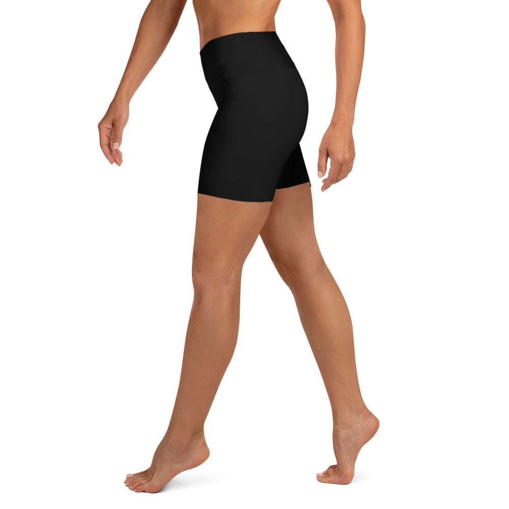 Solid Halloween Black Yoga Shorts