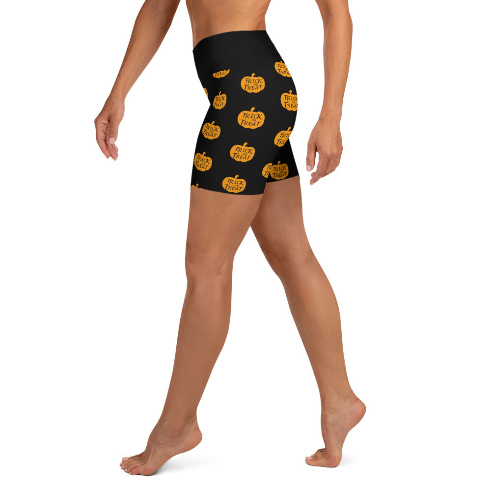 Trick or Treat Pumpkin Yoga Shorts