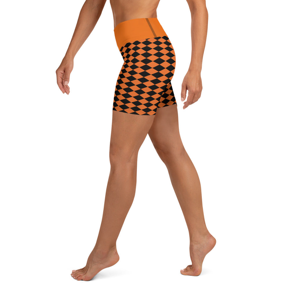 Haunted Checkerboard Yoga Shorts