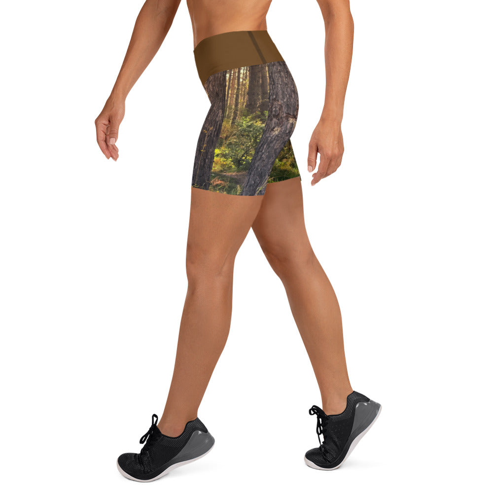 If a Tree Falls in the Forest Yoga Shorts