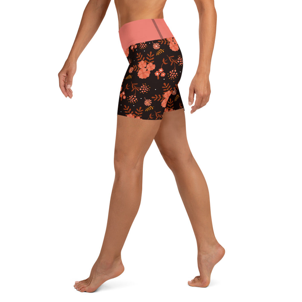 Floral Fall Nights Yoga Shorts