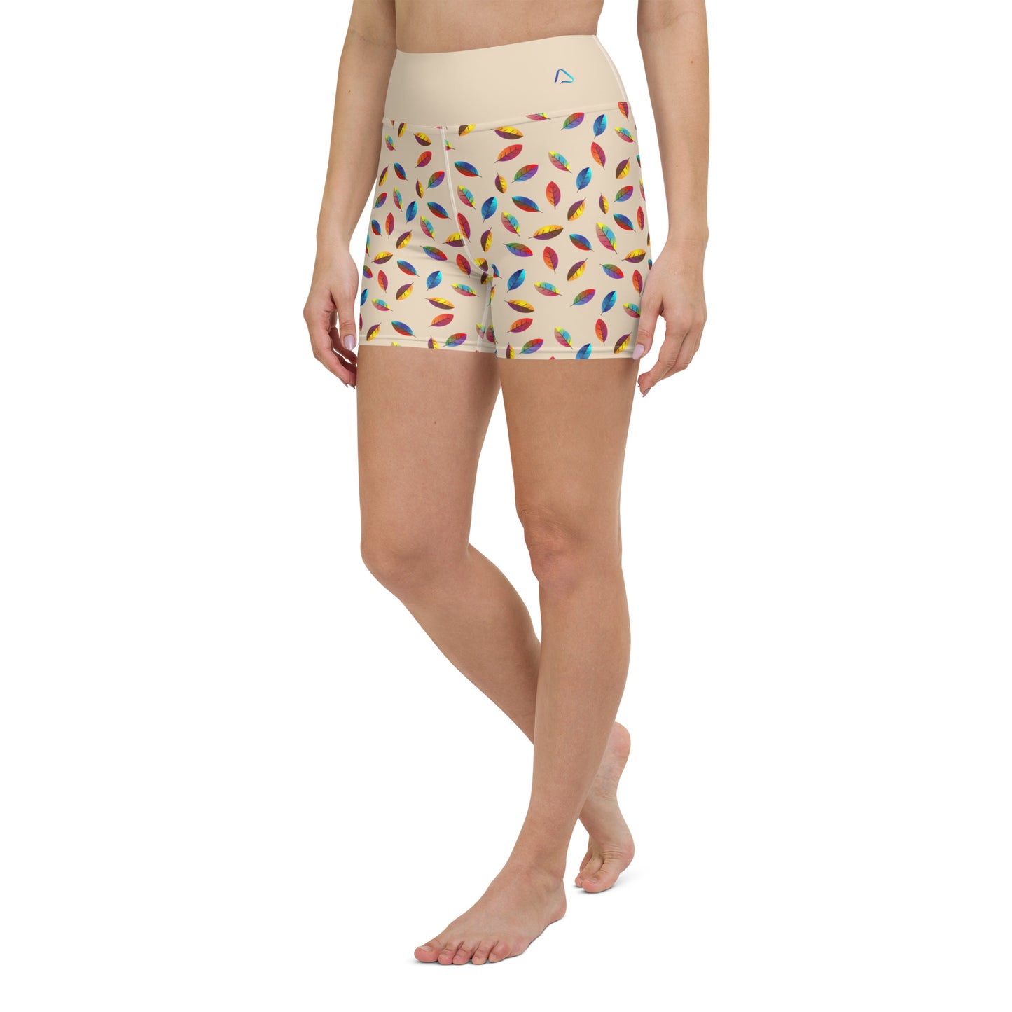 Neon Trees Leaves Yoga Shorts