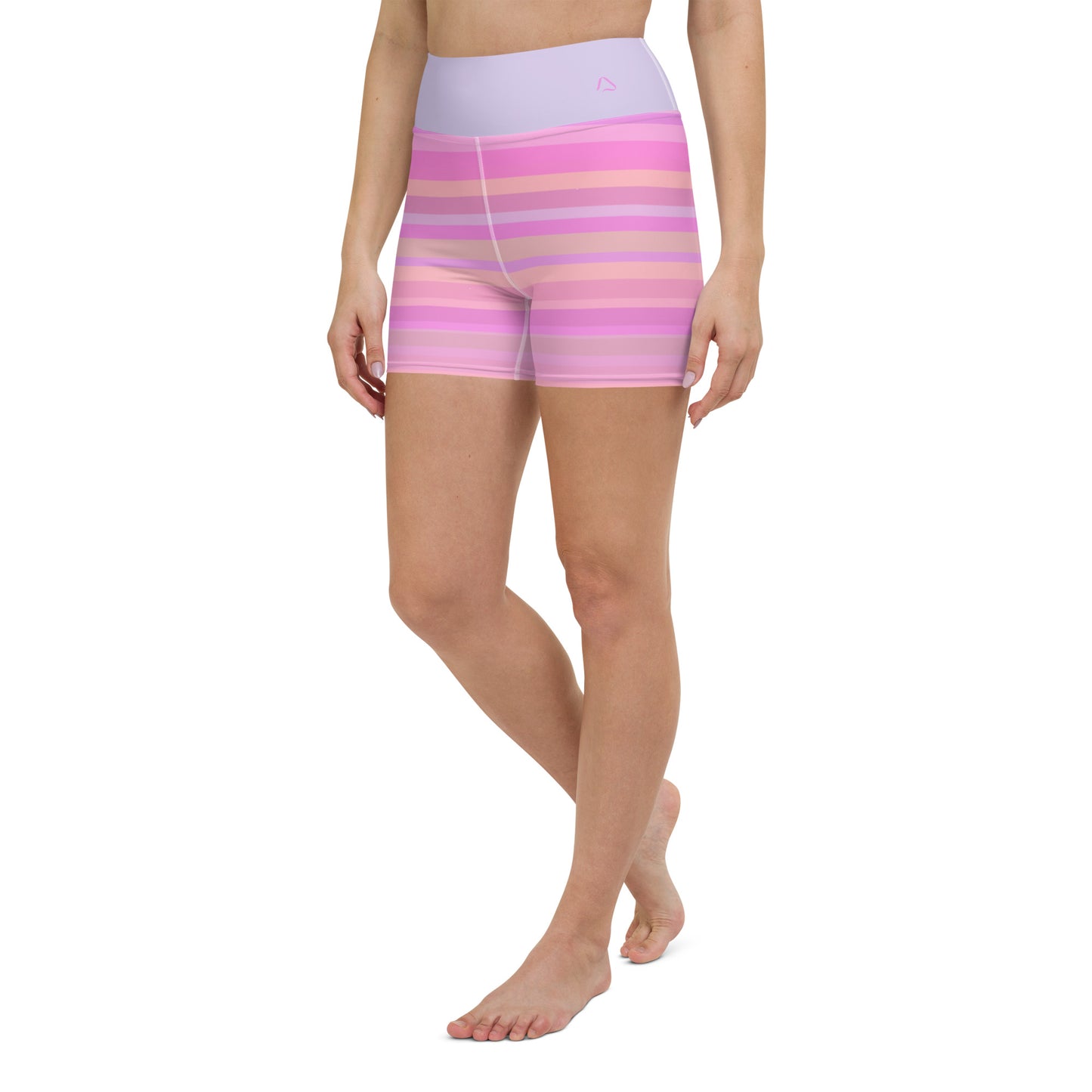 Pastel Pinstripes Yoga Shorts