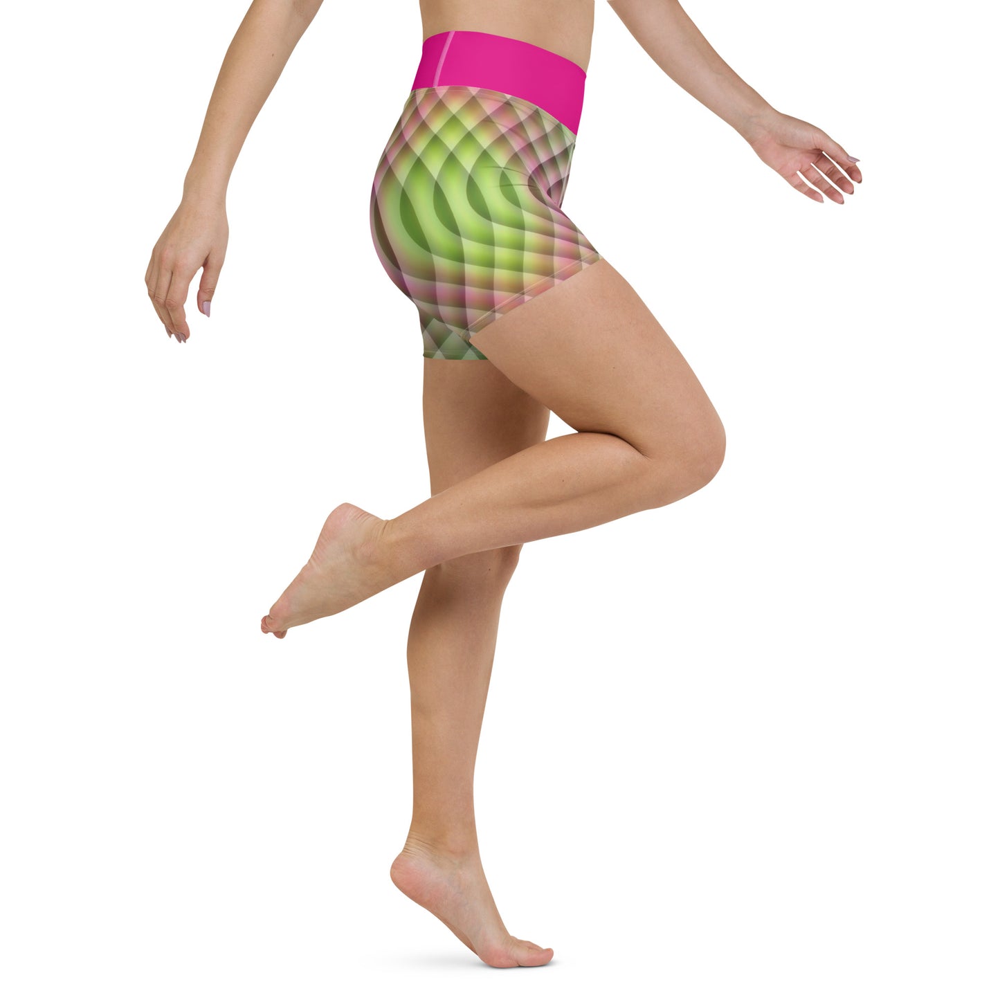 Watermelon Kaleidoscope Yoga Shorts