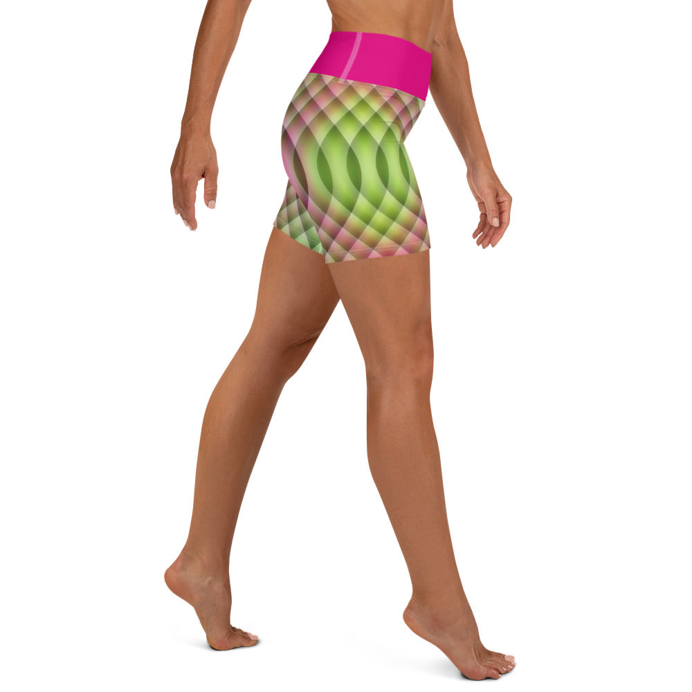 Watermelon Kaleidoscope Yoga Shorts