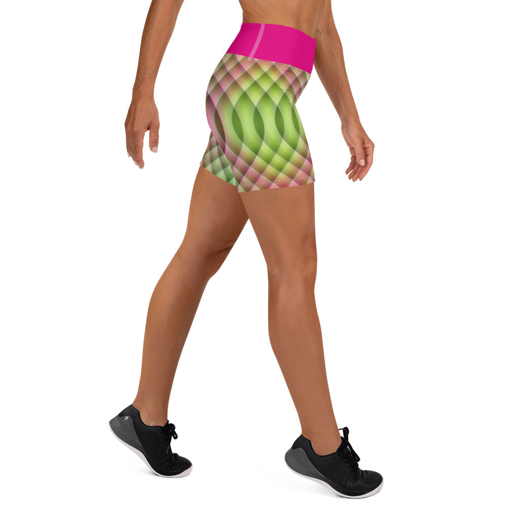 Watermelon Kaleidoscope Yoga Shorts