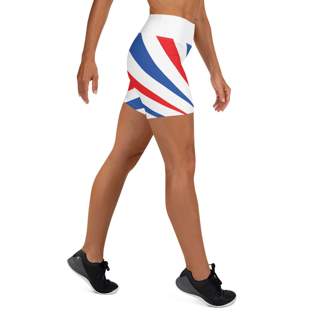 Red White & Boom Yoga Shorts