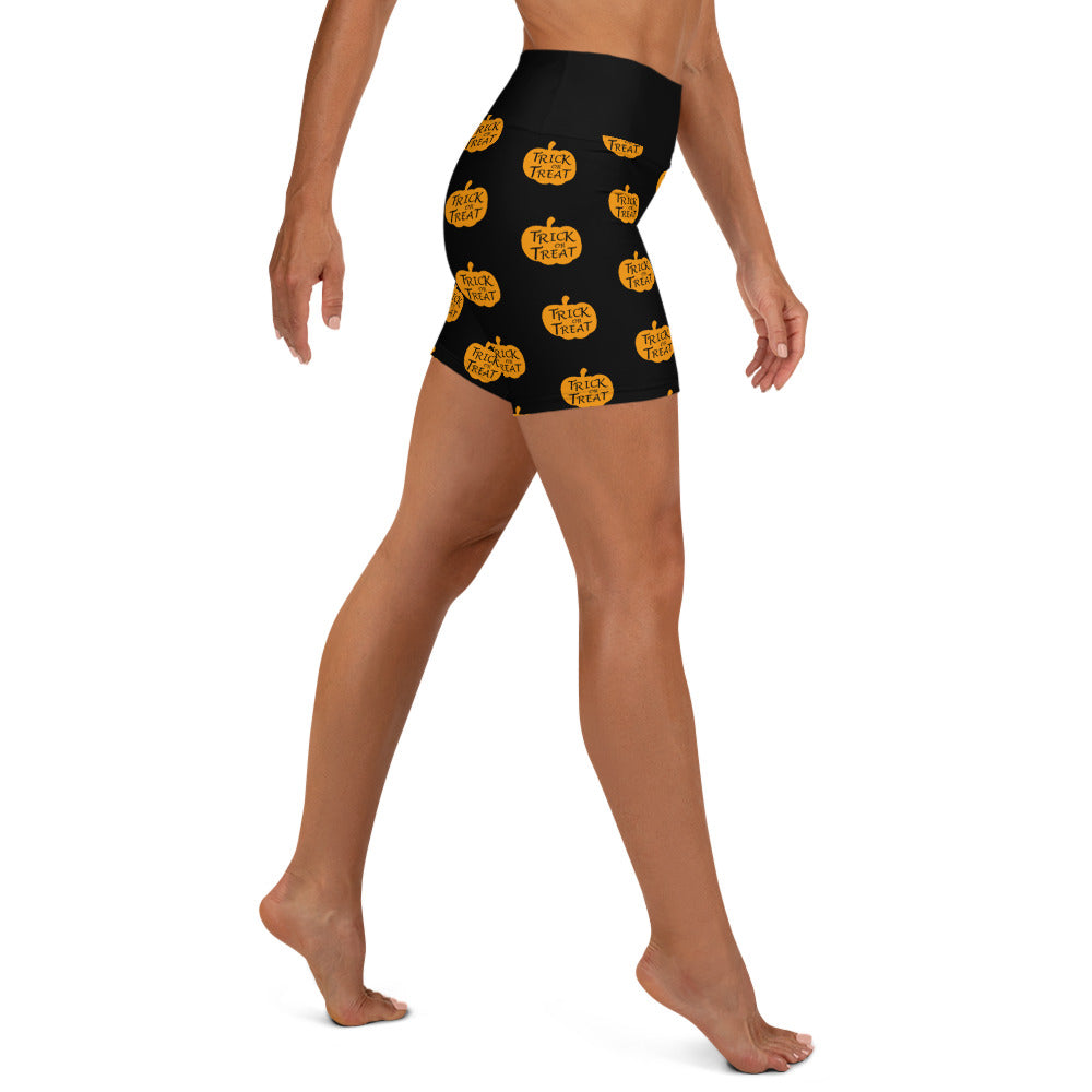 Trick or Treat Pumpkin Yoga Shorts