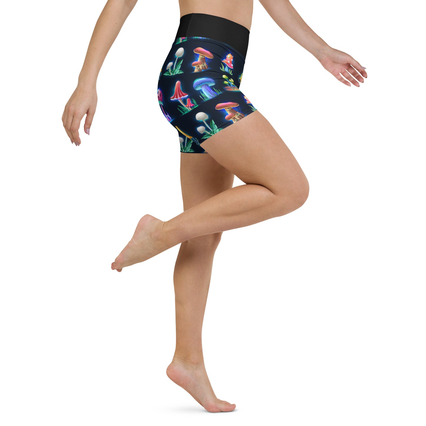 Magic Mushrooms Yoga Shorts