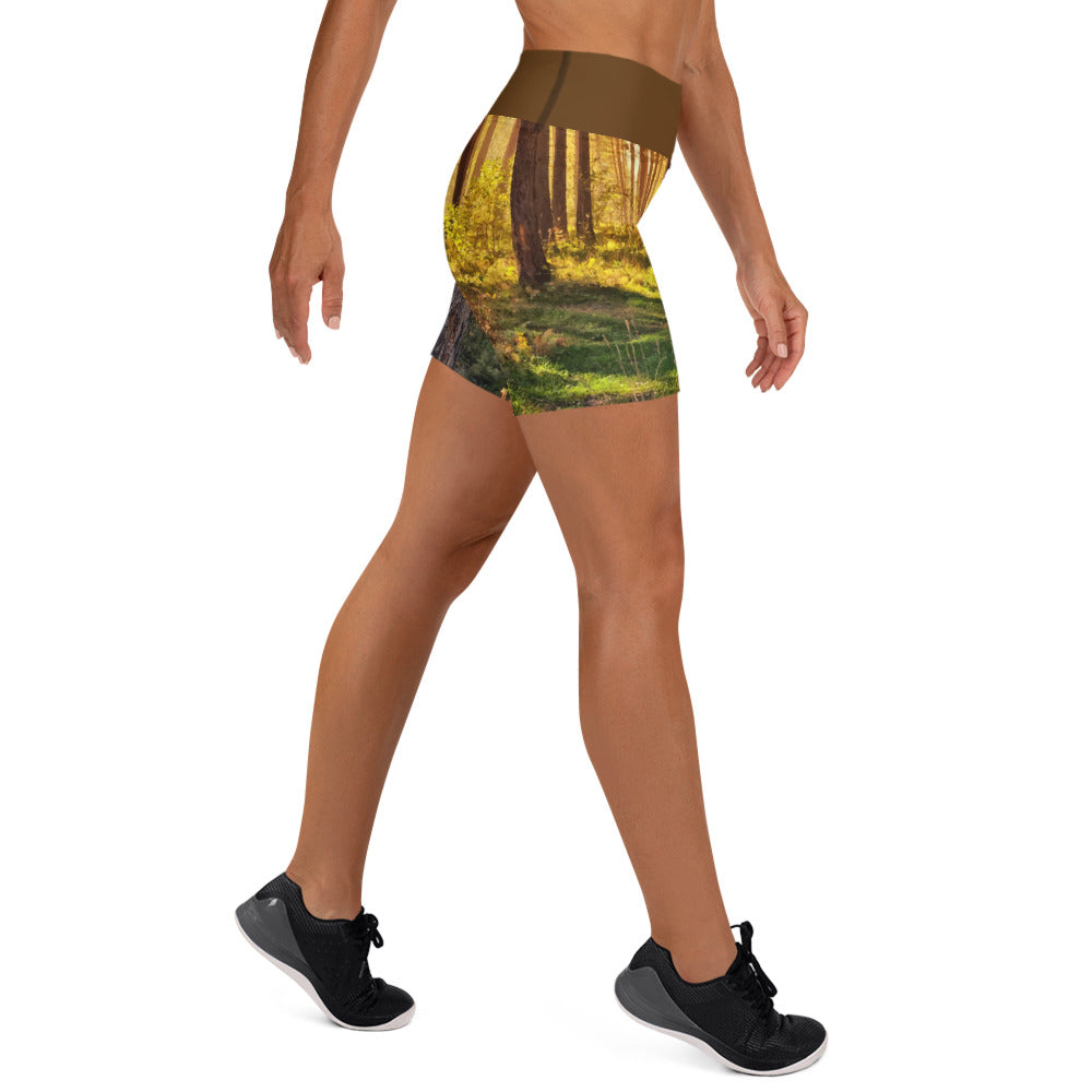 If a Tree Falls in the Forest Yoga Shorts