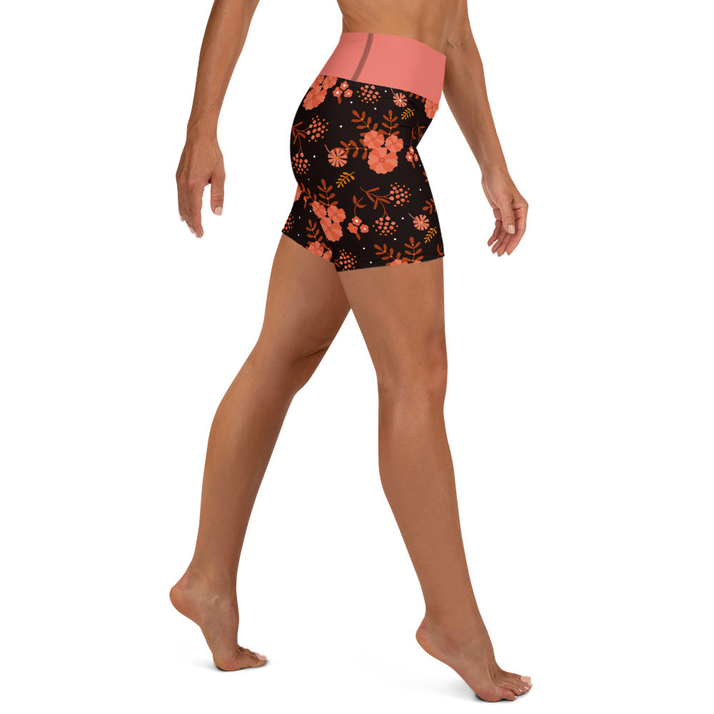 Floral Fall Nights Yoga Shorts